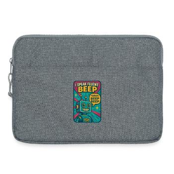 Flowing Beep | Robot Sci-Fi Nerd - Laptop bag 15" - heather grey - Front