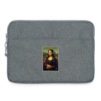 Mona Beats: Kopfhörer-Porträt - Laptoptasche 15" - Grau meliert - Vorne