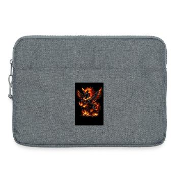 Fire Pegasus with Flower Wreath - Laptop bag 15" - heather grey - Front