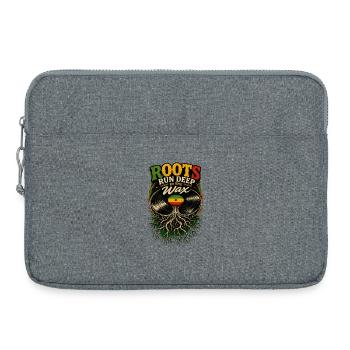 Die Wurzeln verlaufen tief im Wachs - Laptoptasche 15" - Grau meliert - Vorne