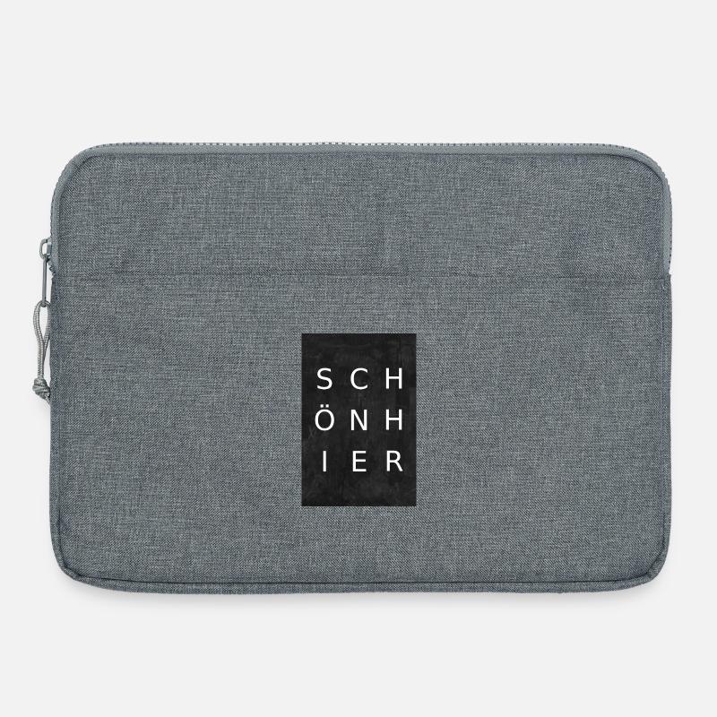 Schön hier - Laptoptasche 15" - Grau meliert