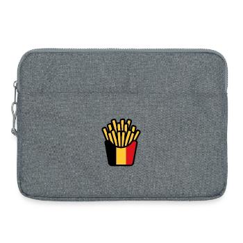 Pop-Art-Flaggenpommes - Laptoptasche 15" - Grau meliert - Vorne