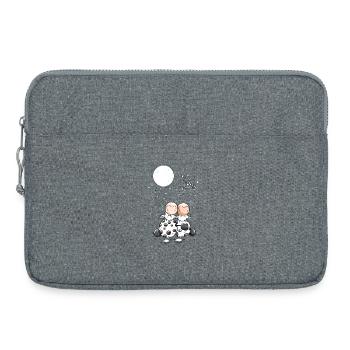 Romantisches Kuh Sternbild - Laptoptasche 15" - Grau meliert - Vorne