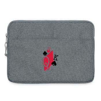 cartes à jouer - Sacoche pour ordinateur portable 15 pouces - gris chiné - Devant