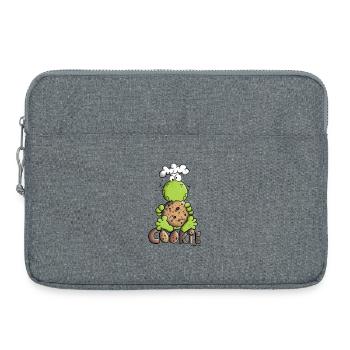 Frosch mit Cookie - Laptoptasche 15" - Grau meliert - Vorne