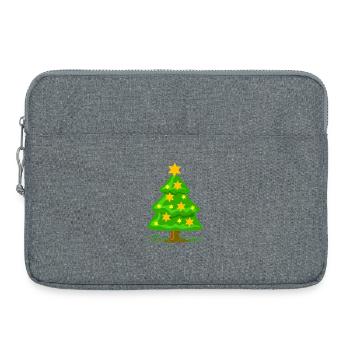 Sapin de Noël - Sacoche pour ordinateur portable 15 pouces - gris chiné - Devant