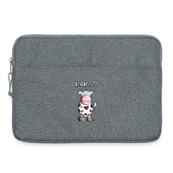 Love Kuh - Laptoptasche 15" - Grau meliert - Vorne