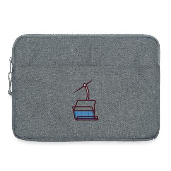 Abstract illustration of a cable car - Laptop bag 15" - heather grey - Front