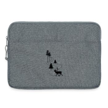 Skandinavien Straße Rentier - Laptoptasche 15" - Grau meliert - Vorne