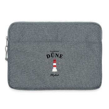 Leuchtturm auf Düne, Insel bei Helgoland, Nordsee - Laptoptasche 15" - Grau meliert - Vorne