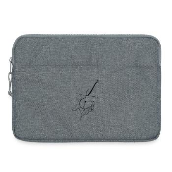 Violoncelle à la main - Sacoche pour ordinateur portable 15 pouces - gris chiné - Devant