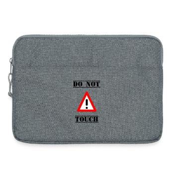 GREMIUM. NICHT BERÜHREN. GEFAHR. HUMOR. KOMISCH - Laptoptasche 15" - Grau meliert - Vorne