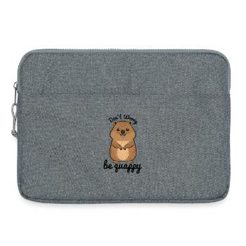 Ne vous inquiétez pas soyez quappy - Sacoche pour ordinateur portable 15 pouces - gris chiné - Devant