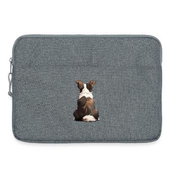 Border Collie - Sacoche pour ordinateur portable 15 pouces - gris chiné - Devant