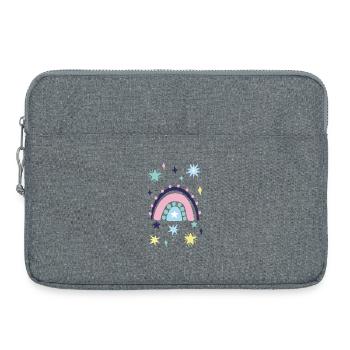 Pastellstern Regenbogen - Laptoptasche 15" - Grau meliert - Vorne