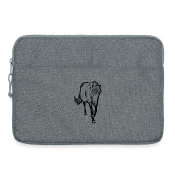 Chevaux T-shirt Cadeau Cavalier - Sacoche pour ordinateur portable 15 pouces - gris chiné - Devant