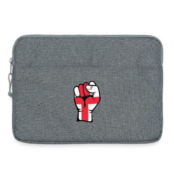 Poing nordique avec drapeau du Danemark - Sacoche pour ordinateur portable 15 pouces - gris chiné - Devant