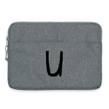 Buchstaben U - Laptoptasche 15" - Grau meliert - Vorne
