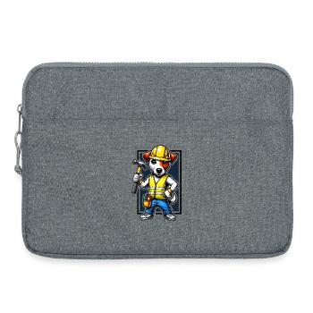 Ouvrier du bâtiment Jack Russell Terrier - Sacoche pour ordinateur portable 15 pouces - gris chiné - Devant