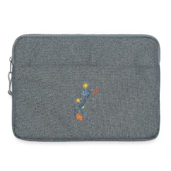 Aquarius – Creative Zodiac Illustration - Laptop bag 15" - heather grey - Front