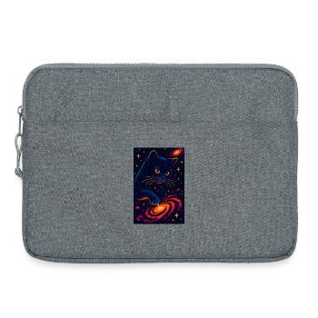 Conception de chat cosmique, Chats d’amour - Sacoche pour ordinateur portable 15 pouces - gris chiné - Devant
