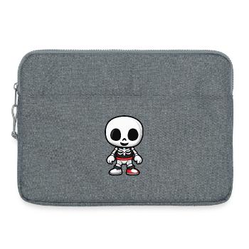Squelette Bande Dessinée Halloween - Sacoche pour ordinateur portable 15 pouces - gris chiné - Devant
