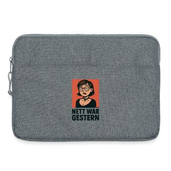 C'était bien hier - Sacoche pour ordinateur portable 15 pouces - gris chiné - Devant