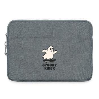 Cute Ghost Skateboard Print - Laptop bag 15" - heather grey - Front