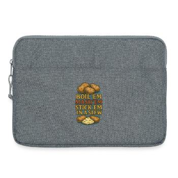 Bouillir, écraser les pommes de terre - Sacoche pour ordinateur portable 15 pouces - gris chiné - Devant