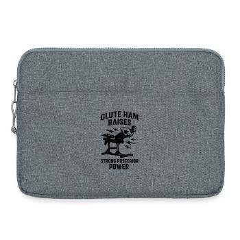 Glute Ham Raise Fitness Gym Posterior Chain - Laptop bag 15" - heather grey - Front