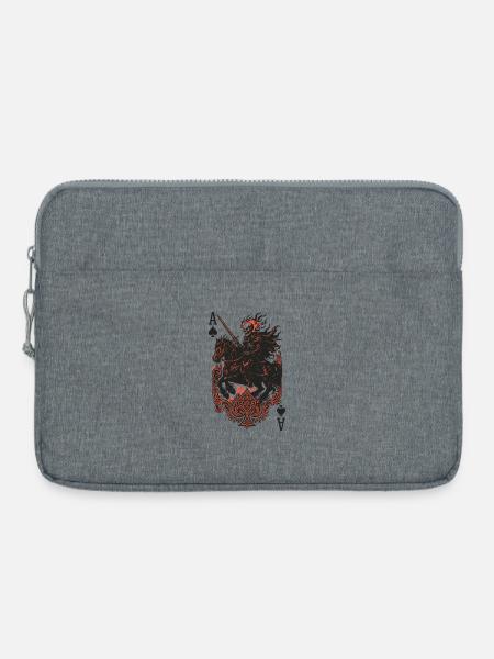Purpurroter Ritter auf Ross - Laptoptasche 15" - Grau meliert