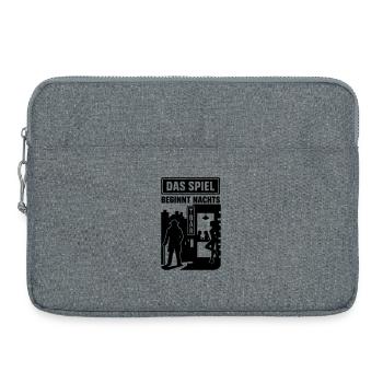 The game starts at night - Laptop bag 15" - heather grey - Front