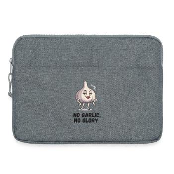 Garlic with attitude: No Garlic No Glory - Laptop bag 15" - heather grey - Front