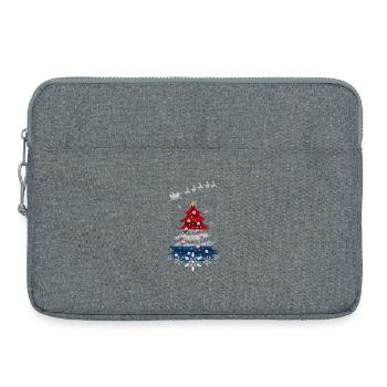 Sapin de Noël avec drapeau néerlandais - Sacoche pour ordinateur portable 15 pouces - gris chiné - Devant