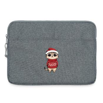 Suricate Noël - Sacoche pour ordinateur portable 15 pouces - gris chiné - Devant
