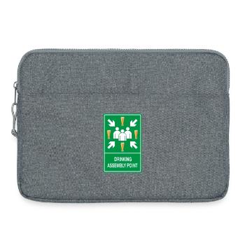 Drinking Assembly Point – Party Zone - Laptoptasche 15" - Grau meliert - Vorne