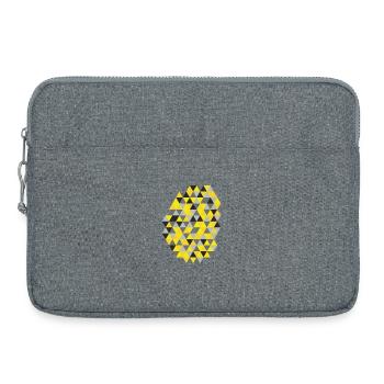 Geometrisches Triangelmuster Sunny Yellow  - Laptoptasche 15" - Grau meliert - Vorne