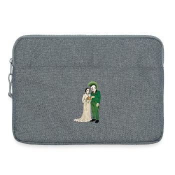PUNKS WEDDING - steam punk'n'roll - Sacoche pour ordinateur portable 15 pouces - gris chiné - Devant
