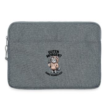 Sweat à capuche du matin Café des chats - Sacoche pour ordinateur portable 15 pouces - gris chiné - Devant