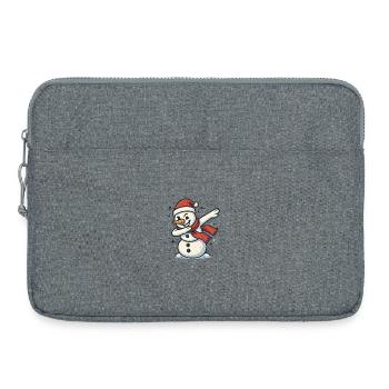 Tamponnement du bonhomme de neige - Sacoche pour ordinateur portable 15 pouces - gris chiné - Devant