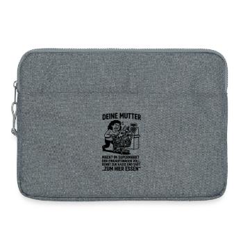 supermarkt kasse deine mutter witz - Laptoptasche 15" - Grau meliert - Vorne