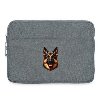 Deutscher Schäferhund - Laptoptasche 15" - Grau meliert - Vorne