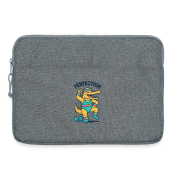 Perfection Alligator Fitness Motif - Laptop bag 15" - heather grey - Front