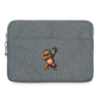 Gamer Eule Vogel spielt Videospielkunst - Laptoptasche 15" - Grau meliert - Vorne