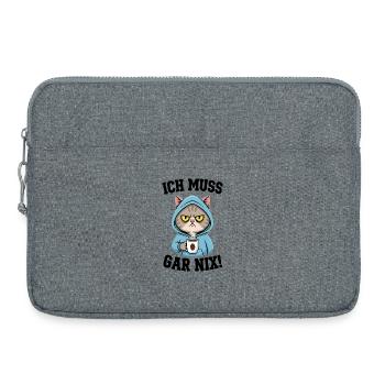Ich Muss Gar Nix Katzen - Laptoptasche 15" - Grau meliert - Vorne