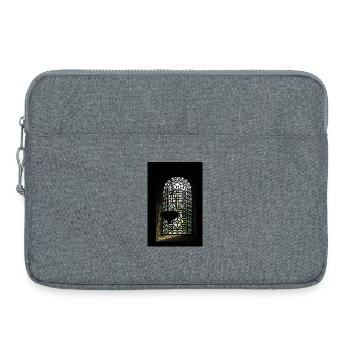 Stained Glass Window Silhouette - Laptop bag 15" - heather grey - Front