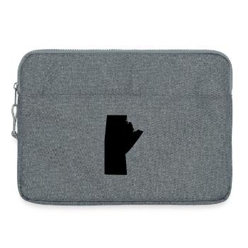 Carte du Manitoba - Sacoche pour ordinateur portable 15 pouces - gris chiné - Devant