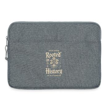 Ancré dans l’histoire : la sagesse ancienne des herbes - Sacoche pour ordinateur portable 15 pouces - gris chiné - Devant