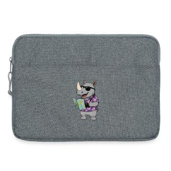 Rhino touristique avec carte - Sacoche pour ordinateur portable 15 pouces - gris chiné - Devant