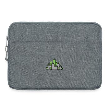 Green City Silhouette Vector - Laptop bag 15" - heather grey - Front